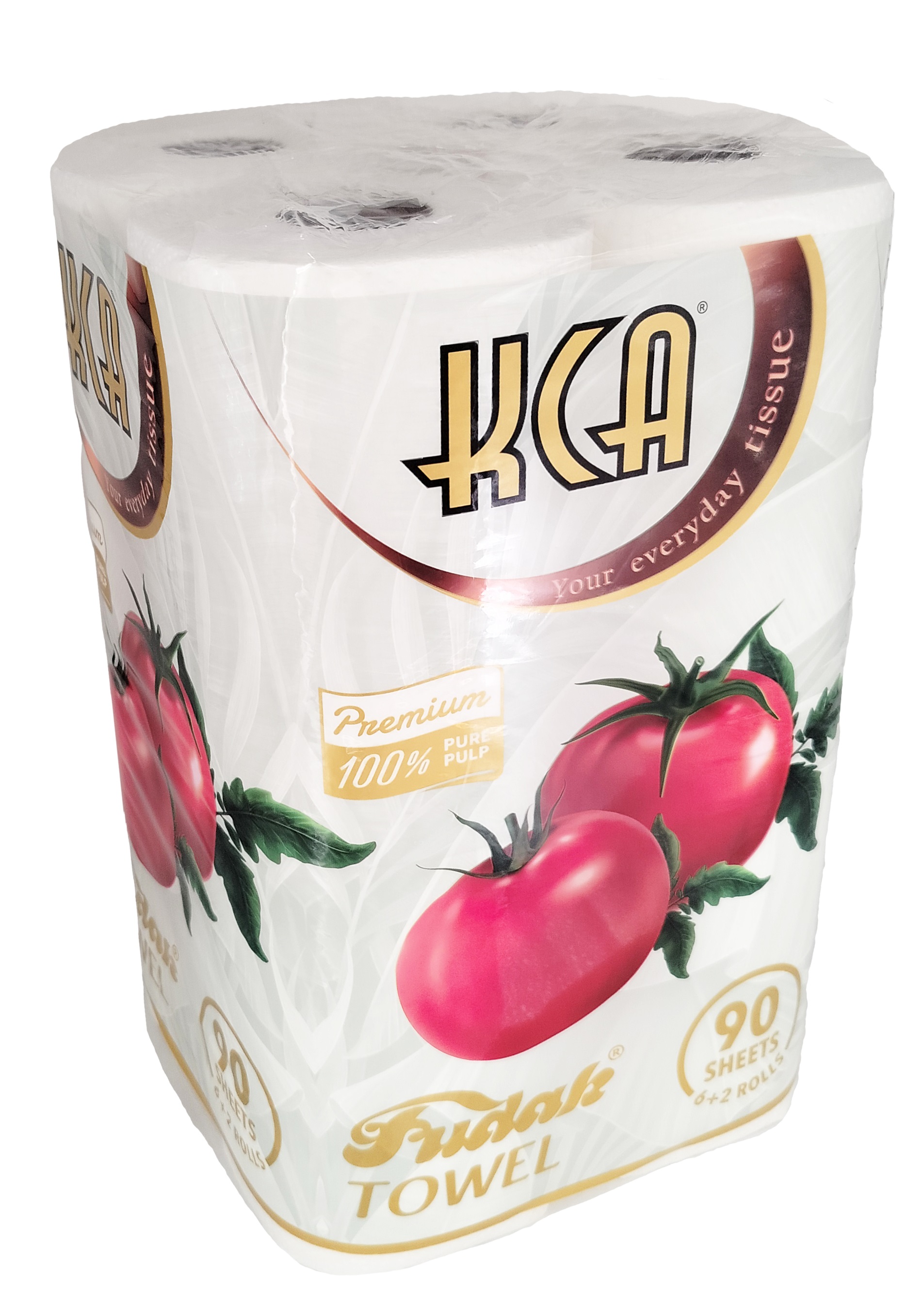 KCA-M-L Kitchen Towel 6+2 Rolls x 90 Sheets